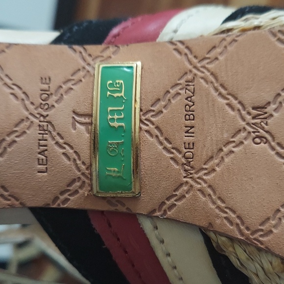 L.A.M.B. 9.5 Gwen Stefani Vail Birdcage Open Toe Platform Heels - Picture 8 of 12